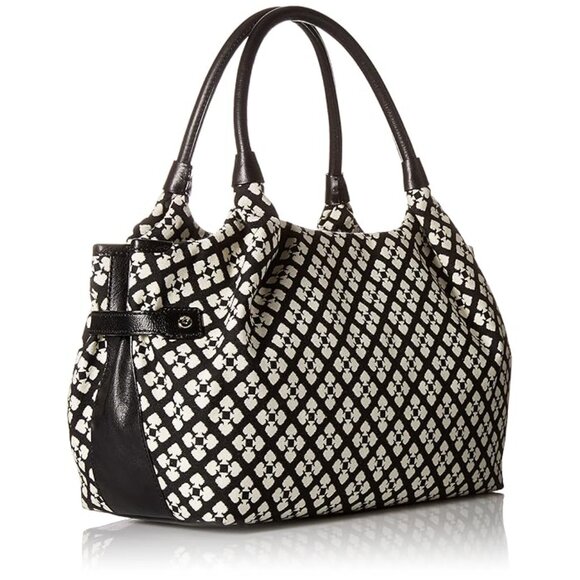 NWOT Kate Spade Women's Classic Stevie Tote Bag, Black/Cream - Picture 3 of 6